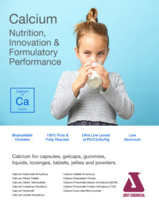 Calcium Nutrition, Innovation & Formulatory Performance Cover